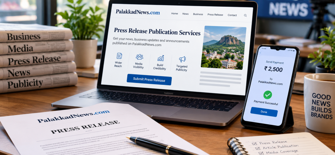 Press release publication and sponsored content services in Kerala and India by PalakkadNews.com